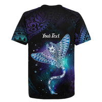 Polynesian Tala Manta Ray Rugby Jersey Nowhere You Could Go That I Won't Be With You - Wonder Print Shop