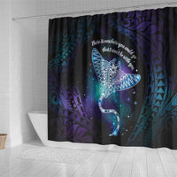 Polynesian Tala Manta Ray Shower Curtain Nowhere You Could Go That I Won't Be With You - Wonder Print Shop
