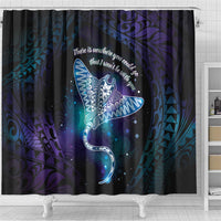 Polynesian Tala Manta Ray Shower Curtain Nowhere You Could Go That I Won't Be With You - Wonder Print Shop