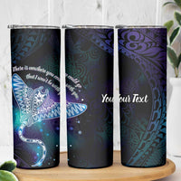 Polynesian Tala Manta Ray Skinny Tumbler Nowhere You Could Go That I Won't Be With You - Wonder Print Shop