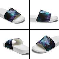 Polynesian Tala Manta Ray Slide Sandals Nowhere You Could Go That I Won't Be With You - Wonder Print Shop