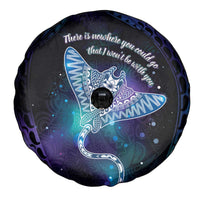 Polynesian Tala Manta Ray Spare Tire Cover Nowhere You Could Go That I Won't Be With You - Wonder Print Shop