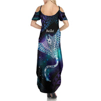 Polynesian Tala Manta Ray Summer Maxi Dress Nowhere You Could Go That I Won't Be With You - Wonder Print Shop