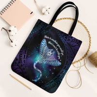 Polynesian Tala Manta Ray Tote Bag Nowhere You Could Go That I Won't Be With You - Wonder Print Shop