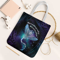 Polynesian Tala Manta Ray Tote Bag Nowhere You Could Go That I Won't Be With You - Wonder Print Shop