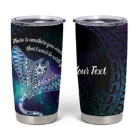 Polynesian Tala Manta Ray Tumbler Cup Nowhere You Could Go That I Won't Be With You - Wonder Print Shop