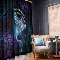 Polynesian Tala Manta Ray Window Curtain Nowhere You Could Go That I Won't Be With You - Wonder Print Shop