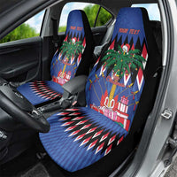 Personalized Haiti Car Seat Cover Christmas Festive Vibes LT7 - Wonder Print Shop