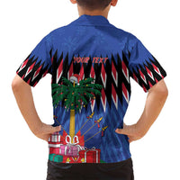 Personalized Haiti Family Matching Long Sleeve Bodycon Dress and Hawaiian Shirt Christmas Festive Vibes LT7 - Wonder Print Shop