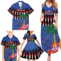 Personalized Haiti Family Matching Summer Maxi Dress and Hawaiian Shirt Christmas Festive Vibes - Wonder Print Shop