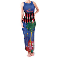 Personalized Haiti Family Matching Tank Maxi Dress and Hawaiian Shirt Christmas Festive Vibes - Wonder Print Shop