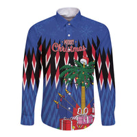 Personalized Haiti Long Sleeve Button Shirt Christmas Festive Vibes - Wonder Print Shop
