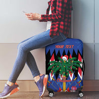 Personalized Haiti Luggage Cover Christmas Festive Vibes - Wonder Print Shop