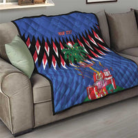Personalized Haiti Quilt Christmas Festive Vibes - Wonder Print Shop
