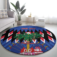 Personalized Haiti Round Carpet Christmas Festive Vibes