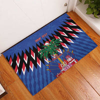 Personalized Haiti Rubber Doormat Christmas Festive Vibes - Wonder Print Shop