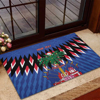 Personalized Haiti Rubber Doormat Christmas Festive Vibes - Wonder Print Shop