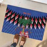 Personalized Haiti Rubber Doormat Christmas Festive Vibes - Wonder Print Shop