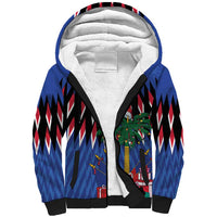 Personalized Haiti Sherpa Hoodie Christmas Festive Vibes - Wonder Print Shop