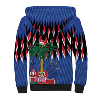 Personalized Haiti Sherpa Hoodie Christmas Festive Vibes - Wonder Print Shop