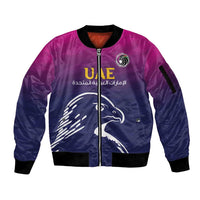 UAE Cricket Custom Sleeve Zip Bomber Jacket Arabian Falcon - Wonder Print Shop
