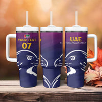 UAE Cricket Custom Tumbler With Handle Arabian Falcon - Wonder Print Shop