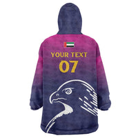 UAE Cricket Custom Wearable Blanket Hoodie Arabian Falcon - Wonder Print Shop