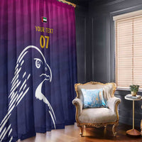 UAE Cricket Custom Window Curtain Arabian Falcon - Wonder Print Shop