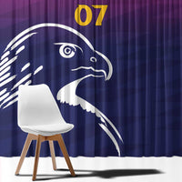 UAE Cricket Custom Window Curtain Arabian Falcon - Wonder Print Shop