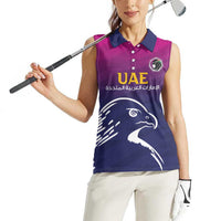 UAE Cricket Custom Women Sleeveless Polo Shirt Arabian Falcon - Wonder Print Shop