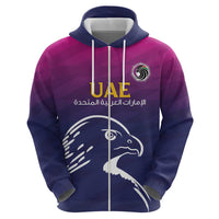UAE Cricket Custom Zip Hoodie Arabian Falcon - Wonder Print Shop