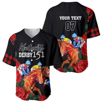 Horse Racing Custom Baseball Jersey 151st Anniversary Race For the Roses LT7
