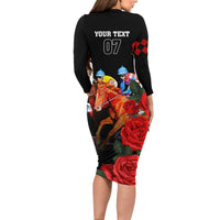 Horse Racing Custom Family Matching Long Sleeve Bodycon Dress and Hawaiian Shirt 151st Anniversary Race For the Roses LT7