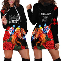 Horse Racing Custom Hoodie Dress 151st Anniversary Race For the Roses LT7