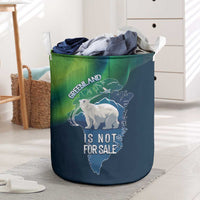 Greenland Is Not For Sale Laundry Basket Arctic Aurora Borealis