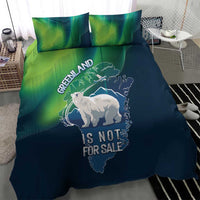 Greenland Is Not For Sale Bedding Set Arctic Aurora Borealis