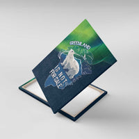 Greenland Is Not For Sale Canvas Wall Art Arctic Aurora Borealis