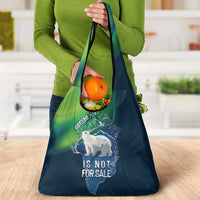 Greenland Is Not For Sale Grocery Bag Arctic Aurora Borealis