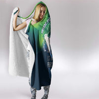 Greenland Is Not For Sale Hooded Blanket Arctic Aurora Borealis