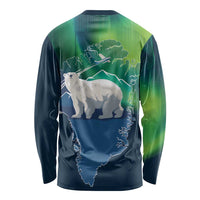 Greenland Is Not For Sale Long Sleeve Shirt Arctic Aurora Borealis