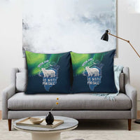 Greenland Is Not For Sale Pillow Cover Arctic Aurora Borealis