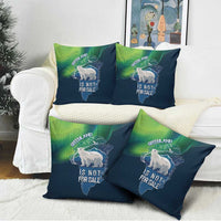 Greenland Is Not For Sale Pillow Cover Arctic Aurora Borealis