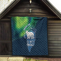 Greenland Is Not For Sale Quilt Arctic Aurora Borealis