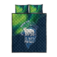 Greenland Is Not For Sale Quilt Bed Set Arctic Aurora Borealis