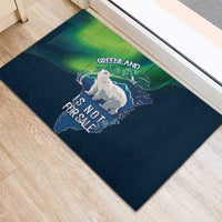 Greenland Is Not For Sale Rubber Doormat Arctic Aurora Borealis