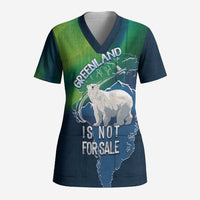 Greenland Is Not For Sale Scrub Top Arctic Aurora Borealis