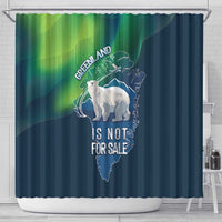 Greenland Is Not For Sale Shower Curtain Arctic Aurora Borealis