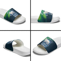 Greenland Is Not For Sale Slide Sandals Arctic Aurora Borealis