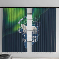 Greenland Is Not For Sale Window Curtain Arctic Aurora Borealis