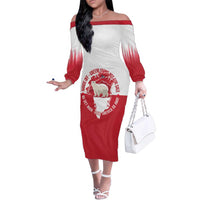 Nu Det Nuuk Greenland Not For Sale Family Matching Off The Shoulder Long Sleeve Dress and Hawaiian Shirt